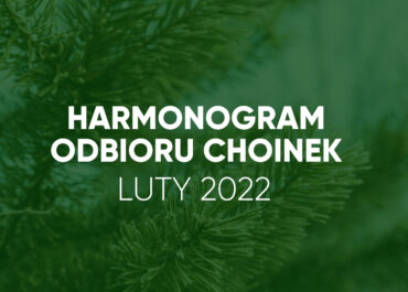 Harmonogram odbioru choinek - luty 2022